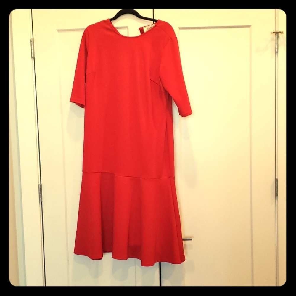 Asos club london flare red dress
